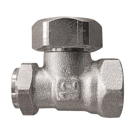 HERZ-RL-4 - indywidualny zawór odcinający, figura kątowa, do instalacji dwururowych G 3/4 x Rp1/2