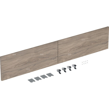 Zestaw frontów szuflad (2 szt.) do szafki pod umywalkę podwójną GEBERIT iCon, kol. orzech włoski hickory melamina, struktura drewna szer.1200 mm