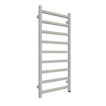 Grzejnik elektryczny TERMA SIMPLE ONE 1080 x 500 mm, kolor srebrny mat, moc 400 W, podłączenie E8, kabel prosty bez wtyczki czarny