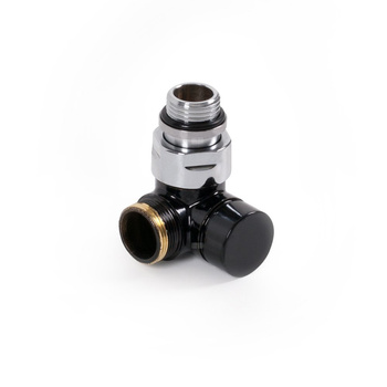 Zawór odcinający 3-osiowy CYLINDER, Prawy, GZ 1/2"-GZ 24-19, Czarny, (V74210E9005DX)