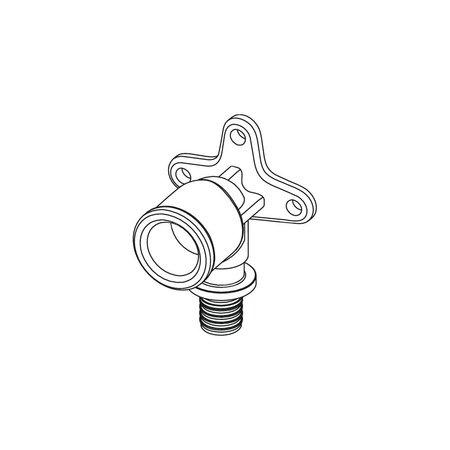 Kolano naścienne 90' TECE flex, brąz, 20 mm x 1/2'' (zz x GW)