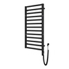 Grzejnik elektryczny (suszarka) INSTAL-PROJEKT Poppy Electro, wym. 1310 (1415 z grzałką)/500 mm, kolor czarny mat, moc 600 W