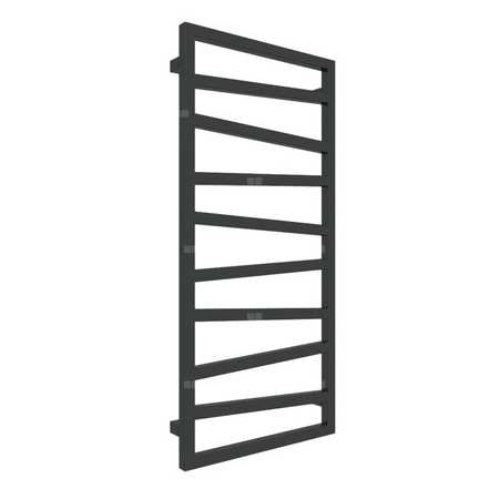 Grzejnik drabinkowy TERMA ZIGZAG, podłączenie Z1, wym. 1070 x 500 mm, kolor czarny jak kruk mat RAL9005, moc 406W