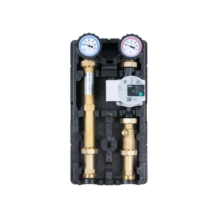 Grupa pompowa AFRISO PrimoTherm 180-1 DN 25 WP GZ x GW 1 1/2'' x 1'', z izolacją, z pompą obiegową Wilo Para SC 25/6