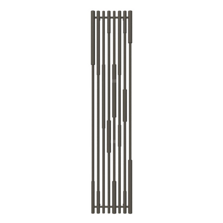 Grzejnik elektryczny TERMA CANE 1900 x 390 mm, kolor ciemny brąz, moc 800 W, podłączenie E8, kabel prosty bez wtyczki z maskownicą szary