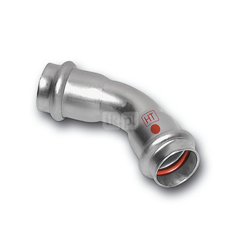 Łuk 45' SANHA NiroTherm Industry, stal nierdzewna, 22 mm (zw x zw)