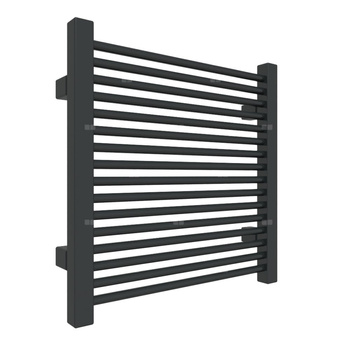 Grzejnik drabinkowy TERMA MIKE, podłączenie ZX, wym. 435 x 430 mm, kolor czarny jak kruk mat RAL9005, moc 203W