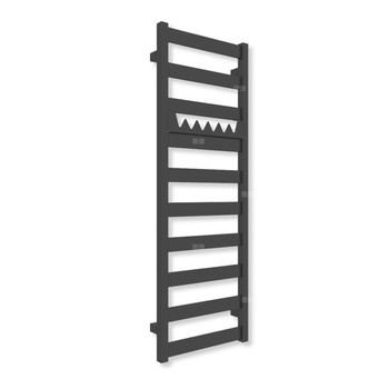 Grzejnik drabinkowy TERMA VIVO, podłączenie ZX, wym. 1150 x 400 mm, kolor czarny sygnałowy soft (farba), moc 366W