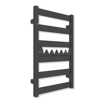 Grzejnik drabinkowy TERMA VIVO, podłączenie Z1, wym. 670 x 400 mm, kolor czarny jak kruk soft (farba), moc 230W