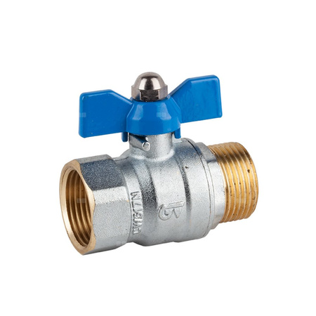 Kurek kulowy do wody zimnej gorącej PN25 W-Z z motylkiem ART.3036 3/4