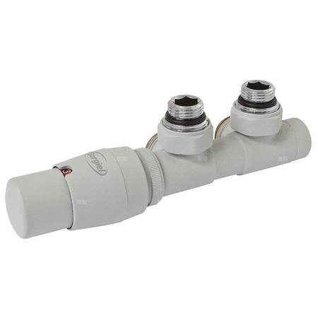 Podwójny zawór termostatyczny prawy [01] biały