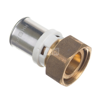 Półśrubunek prosty zaprasowywany QIK, mosiądz, 3/4'' x 16 mm (NZ x złącze zaprasowywane)