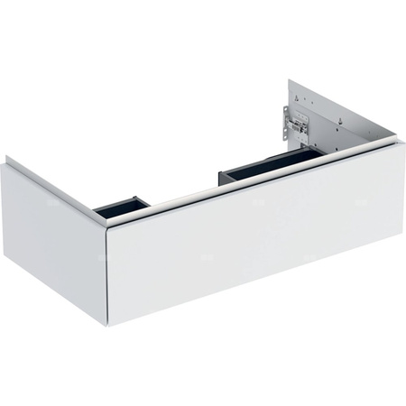 Szafka pod umywalkę Geberit ONE, z jedną szufladą: Szerokość umywalki=90cm, Biały / Lakierowany matowy