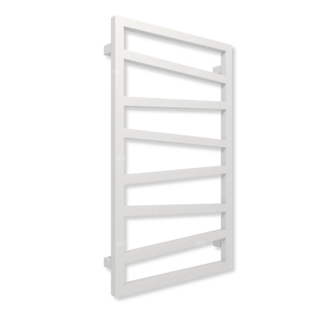 Grzejnik elektryczny TERMA ZIGZAG 830 x 500 mm, kolor chrom, moc 200 W, podłączenie E1, kabel prosty bez wtyczki z maskownicą szary