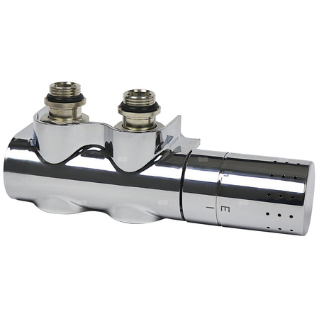 Zawór grzejnikowy termostatyczny COMAP FLEXODESIGN3 prosty/kątowy z nastawą wstępną, połączenie 3/4'' x 3/4'' (malowany) chrom