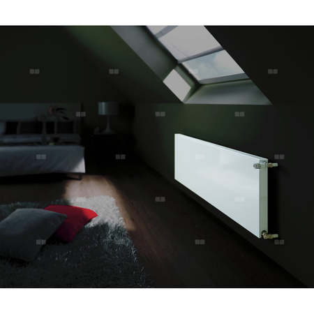 Grzejnik płytowy typ 22 KERMI Plan-K wym. 205 x 1205 mm, kolor biały, moc 787 W