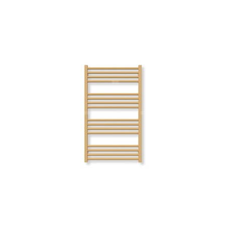 Grzejnik drabinkowy TERMA FIONA, podłączenie ZX, wym. 900 x 530 mm, kolor szczotkowany mosiądz (farba), moc 407W