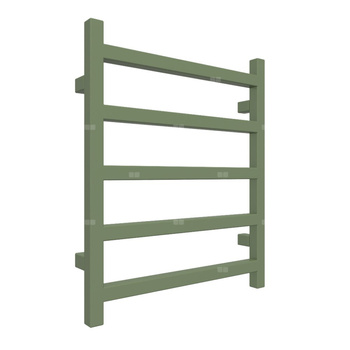 Grzejnik drabinkowy TERMA SIMPLE, podłączenie SX, wym. 600 x 500 mm, kolor seledynowy groszkowy RAL6011 (farba), moc 217W