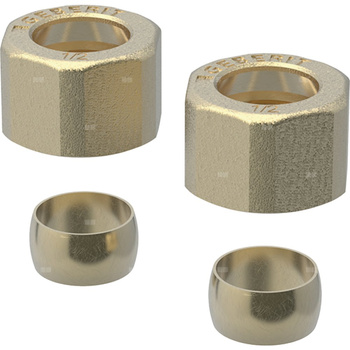 Połśrubunki zaciskowe G1/2-d15 (zest. 2 szt)