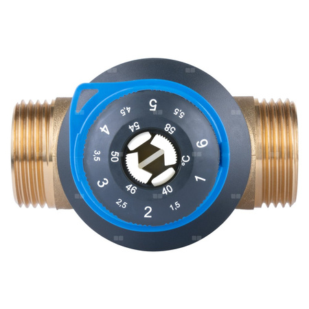 Zawór regulacyjny termostatyczny do wody ciepłej AFRISO ATM 763 mosiądz GZ 1'', DN 20, zakres temp. 35-60'C, Kvs 3.2 m3/h, maksymalna temperatura 110'C, maksymane ciśnienie 10 bar