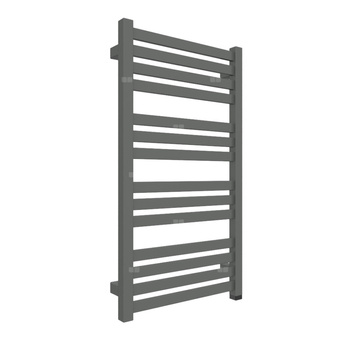 Grzejnik elektryczny TERMA MARLIN ONE 430 x 780 mm, kolor błyszcząca szarość, moc 300 W, podłączenie E8, kabel spiralny z wtyczką 2,5m srebrzysty