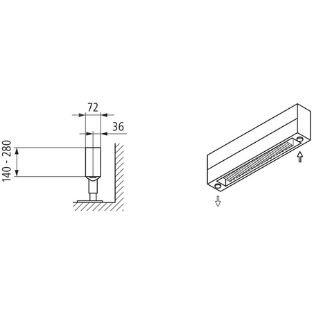 Kermi konwektor KNN21 210x72x2000 RAL 9016, 6 bar, z osłoną, podł. Uni