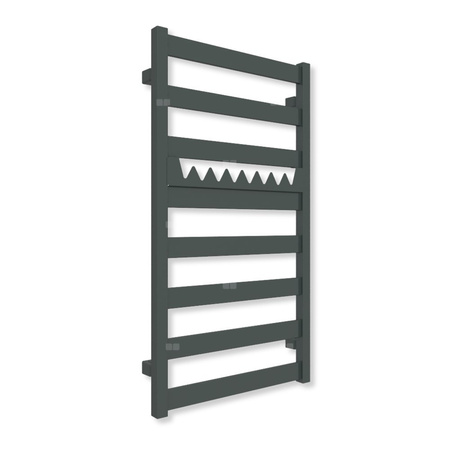 Grzejnik drabinkowy TERMA VIVO, podłączenie Z8, wym. 910 x 500 mm, kolor zielony czarny RAL6012 (farba), moc 350W