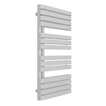 Grzejnik elektryczny TERMA WARP S 1110 x 500 mm, kolor szary jasny RAL7035, moc 800 W, podłączenie E8, kabel prosty bez wtyczki z maskownicą szary