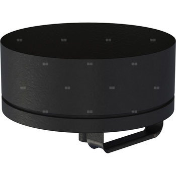 Naczynie na sadzę z miską kondensacyjną fi 200 mm,lakierowane na czarno lakierowane na czarno