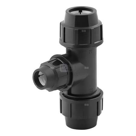 Trójnik skręcany redukcyjny do rur PE PN16 50 x 40 mm