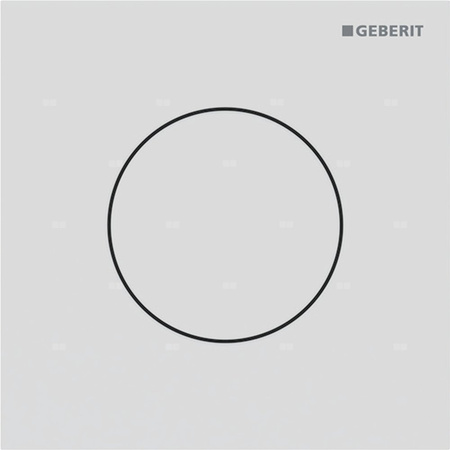 Pneumatyczny zawór spłukujący Geberit do pisuaru, ręczny, Typ 40, stal nierdzewna biały mat, okrągły