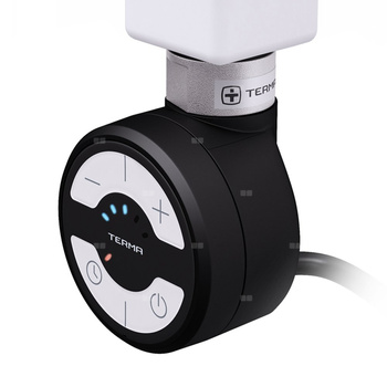 Grzałka TERMA MOA, 1200W Tuba, RAL 9005 mat, kabel spiralny z wtyczką [czarny, 2,5m, logo Terma, instr. TERMA]