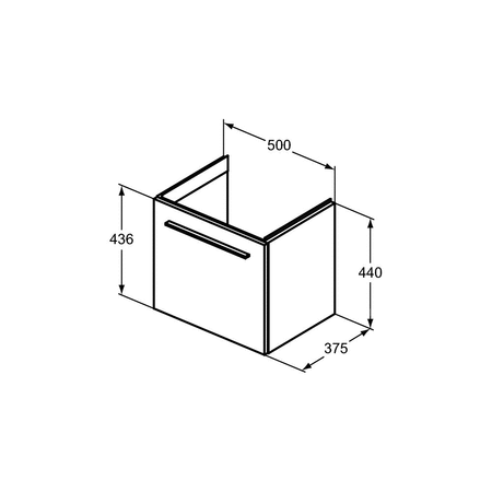 I.LIFE S SZAFKA UNIT 1 DRW 50CM NAT OAK