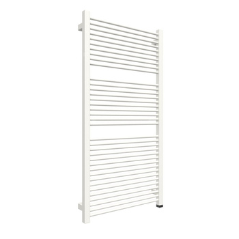 Grzejnik elektryczny TERMA MIKE ONE 530 x 1035 mm, kolor biały soft RAL9016, moc 600 W, podłączenie E1, kabel spiralny z wtyczką 2,5m biały