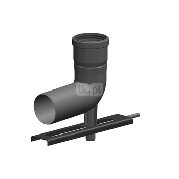 Kolano z podporą i sztucerem gwintowanym Concept By JEREMIAS 90' (pp) ZZ x ZW 80 x 80 mm spalinowe, kolor czarny