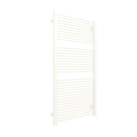 Grzejnik elektryczny TERMA MIKE 530 x 1035 mm, kolor biały drogowy RAL9016, moc 600 W, podłączenie E8, kabel spiralny z wtyczką biały