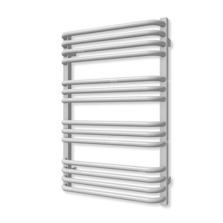 Grzejnik elektryczny TERMA ALEX 760 x 500 mm, kolor chrom, moc 300 W, podłączenie E1, kabel prosty z wtyczką srebrzysty