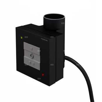 Sterownik TERMA KTX 1, 800W Tuba, RAL 9005 mat, kabel prosty z wtyczką [czarny, 1,5m, logo Terma, instr. TERMA]