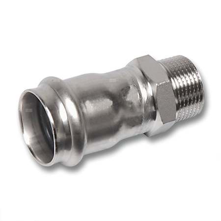 Nypel SANHA NiroSan Press, stal nierdzewna, 42 mm x 1 1/2'' (zw x GZ)