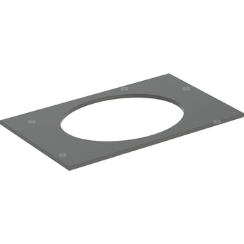 Blat pod umywalkę Geberit Selnova Square wpuszczaną w blat: B=79.1cm, Lava / Lakierowany matowy