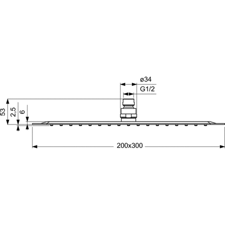 Głowica prysznicowa 300x53x200 mm 11 l/min (3 bary) - IDEALRAIN LUXE