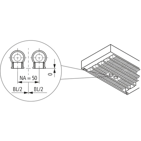 Kermi konwektor KNN22 70x122x3800 RAL9016, 6 bar, bez osłony, podł. 14