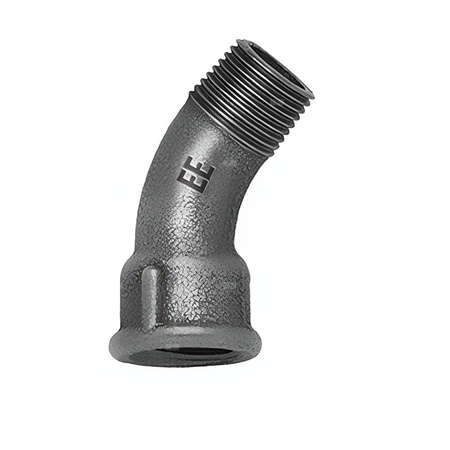 Łuk długi 45' ODLEWNIA ZAWIERCIE G4/22/40 żeliwo (ocynk) 3'' (GW x GZ)