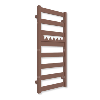 Grzejnik elektryczny TERMA VIVO 910 x 400 mm, kolor Cu, moc 300 W, podłączenie E8, kabel spiralny z wtyczką szary