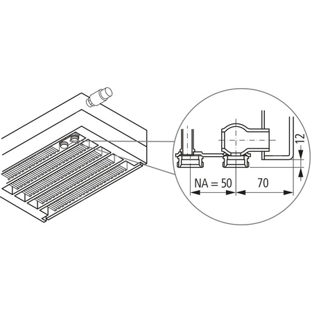 Kermi konwektor KNN21 210x72x1300 RAL 9016, 6 bar, bez osłony, podł. Uni