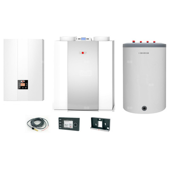 Pakiet - Kocioł gazowy jednofunkcyjny WOLF FGB-24 kondensacyjny wiszący 5.3 - 20.7 kW + Czujnik c.w.u. + RegulatorBM-2 + RekuperatorCWL 400P + Zasobnik c.w.uLindo 120L