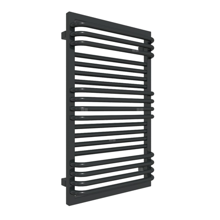 Grzejnik drabinkowy TERMA POC 2, podłączenie SX, wym. 840 x 500 mm, kolor czarny jak kruk mat RAL9005, moc 493W