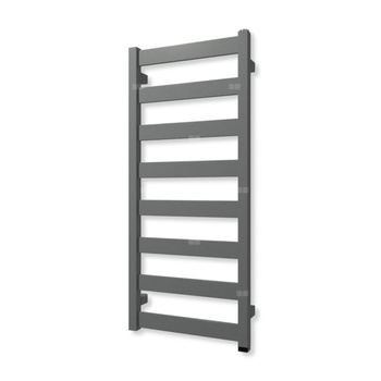 Grzejnik elektryczny TERMA VIVO ONE 910 x 400 mm, kolor metaliczny kamień, moc 300 W, podłączenie E1, kabel prosty bez wtyczki czarny