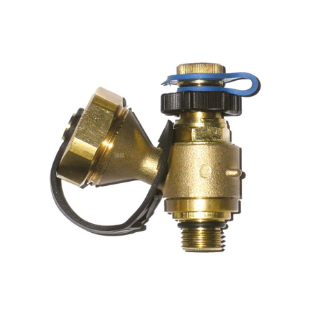 Zawór regulacyjno-pomiarowy HERZ 0284 mosiądz (niebieski), 1/4'' Gwint zewnętrzny