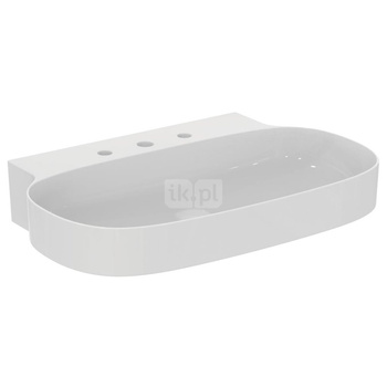 LINDA-X Umywalka 75cm 3OT B/P GLOSS WHI